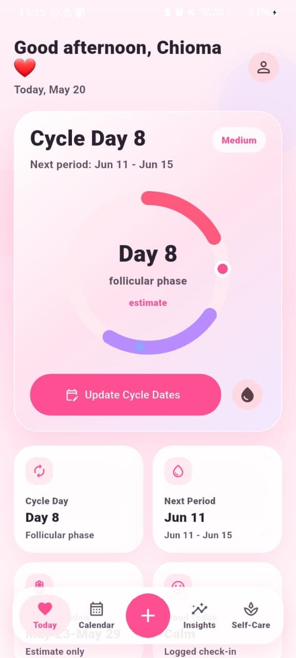 LunaCycle screenshot 1